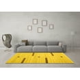 thumbnail image 3 of Ahgly Company Indoor Square Abstract Yellow Contemporary Area Rugs, 8' Square, 3 of 4