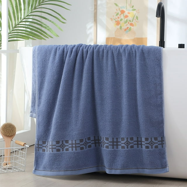 Xihbxyly Toalla de Baño de Algodón, Suave y Absorbente, Extragrande, de Secado Rápido, Cómoda y Fresca, Ideal para Gimnasio En Casa o Playa, Ideal Como Regalo para Adultos.