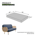 thumbnail image 4 of Queen Size 60"x80"Solid Futon Cover Mattresses Slipcover Fit 6"- 8", Navy Blue, 4 of 5