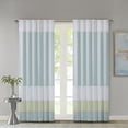 thumbnail image 3 of Madison Park - Carter Polyoni Pintuck Window Curtain - Green - 50(W)" X 84(L)" Panel - Single Unit - Pieced Pattern - Rod Pocket & Back Tabs Top, 3 of 4
