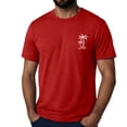 thumbnail image 4 of Leey-World Men's T Shirt Short Sleeve Cotton Blend T-Shirts Crew Neck Casual Summer Basic Tee Shirts Men Tshirt(Red,S), 4 of 5