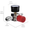 thumbnail image 4 of Regulador de presión de aire Válvula de tres vías 175psi 12bar Regulador de manómetro de presión de aire de 1/4 pulgadas para compresor (Nueva válvula de 3 vías) ACTIVE Biensenido a ACTIVE, 4 of 5
