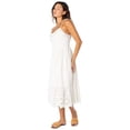 thumbnail image 6 of Celebrity Pink Women's Tie Strap Eyelet Midi Dress, Sizes XS-XXXL, 6 of 8