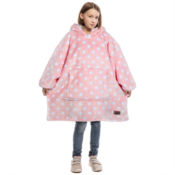 Catalonia Chandail à Capuchon Couverture pour Enfants, Sweat à Capuche Sherpa Surdimensionné pour Adolescents de 7-16 Ans, Idée Cadeau pour Enfants