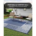 thumbnail image 1 of XNKOLMJ Outdoor Rug Carpet Waterproof Patio Rug 5x8 ft-Portable RV Camping Rug Mat-Non Fading Outdoor Area Rug for Deck Picnic Balcony Backyard Porch Beach Reversible Black &amp; White, 1 of 6