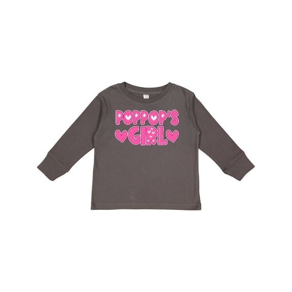 Inktastic Pop Pop's Girl Girls Long Sleeve Toddler T-Shirt