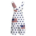 thumbnail image 5 of American Flag Bib Overalls for Men Loose Fit Overalls Shorts Patriotic Coveralls Casual Outdoor Summer Festival Clothing for Independence Day and Fourth of July, 5 of 5