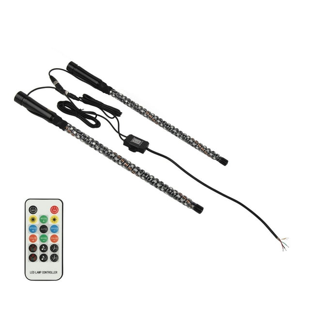 RGB LED Whip Light with Flag APP Control 300 Patterns 366 Modes 12 to 24V for UTV ATV Off Road Vehicle Boat