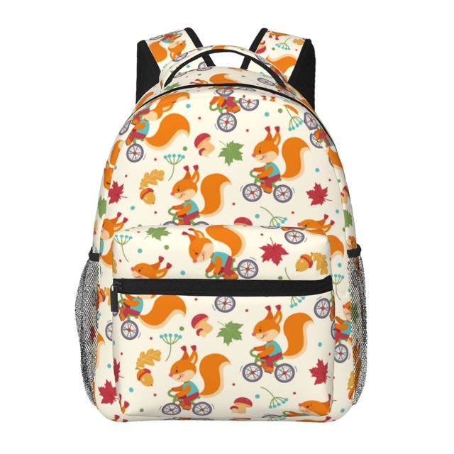 Fotbe Forest Squirrel Mochila Casual con Estampado para Escuela, Viajes y Actividades al Aire Libre - Duradera, Ligera y Cómoda