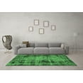 thumbnail image 3 of Ahgly Company Indoor Square Abstract Emerald Green Modern Area Rugs, 3' Square, 3 of 4