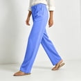 thumbnail image 5 of KIHOUT Women's Wide Leg Pants Drawstring Elastic Waist Loose Fit Casual Trousers with Side Pockets Lightweight Beach Vacation Pants for Summer, 5 of 9