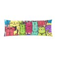 thumbnail image 2 of MKHERT Cute Doodle Cat Body Pillow Pillowcase Pillow Protector Cushion Cover 20x60 Inch, 2 of 2