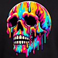 thumbnail image 3 of CafePress - Vibrant Melting Skull - Pullover Hoodie, Classic, Comfortable Hooded Sweatshirt, 3 of 4