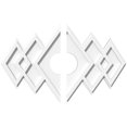 thumbnail image 1 of Ekena Millwork CMP22X14ZE2-04000 4 in. ID x 6.75 in. Rectangle Zoe Architectural Grade PVC Médaillon de Plafond Contemporain - 2 Pièces, 1 of 1