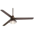 thumbnail image 5 of 60" Casa Vieja Turbina DC Modern Indoor Outdoor Ceiling Fan with LED Light Remote Control Oil Rubbed Bronze White Glass Damp Rated for Patio Exterior, 5 of 7