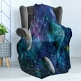 thumbnail image 4 of Astral Soft Flannel Fleece Throw Blanket, Universe Concept with Planets Stars Outer Space Print, Cozy Plush for Indoor and Outdoor Use, 50" x 60", Multicolor, by Ambesonne, 4 of 5