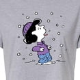 thumbnail image 3 of Peanuts - Lucy Snow - Juniors Cropped Cotton Blend T-Shirt, 3 of 6