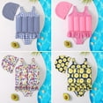 thumbnail image 6 of PEYAN 0-6T Toddler Baby Float Swimsuit Buoyancy Sticks for Girls One Piece Floating Swim Vest Training Swimwear + Cap, 6 of 6