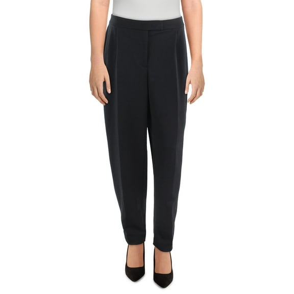 Anne Klein Womens High Rise Pleated Trouser Pants