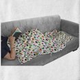 thumbnail image 6 of Vegetable Soft Flannel Fleece Throw Blanket, Cartoon Food with Dashed Lines Colorful Healthy Zucchini Peppers Illustration, Cozy Plush for Indoor and Outdoor Use, 50" x 60", Multicolor, by Ambesonne, 6 of 6