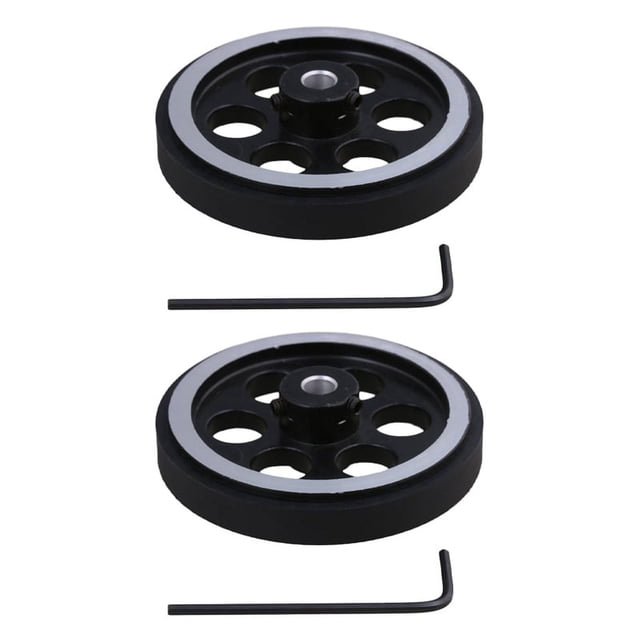 2pcs 200X6mm Industrial Aluminum Rubber Measuring Rotary Encoder Meter Wheel