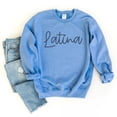 thumbnail image 3 of Embroidered Latina Cursive - Women's Graphic Sweatshirt, 3 of 11