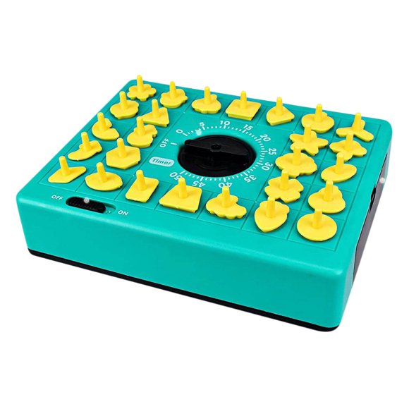 As show Time Matching Puzzle Game With Winding Timer Early Educational Learning Toy For Kids 24 Pieces Parent Child Interactive Board Game Perfect Gift For Family Party 8.4 X 6.6 X 2 Inche