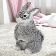 Rdeghly Mini Realistic Plush Rabbit Lifelike Animal Easter Home Ornament Simulation Toy Model Gift, Plush Rabbit Collection, Easter Plush Rabbit