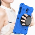 thumbnail image 6 of Allytech Case for T380 T385 T387 T377 T330, EVA Rubber Silicone Kids Friendly Shockproof Heavy Duty Protection Hand Strap Case Cover for Samsung Galaxy Tab A 8.0 T380 T385 T387, Blue, 6 of 6