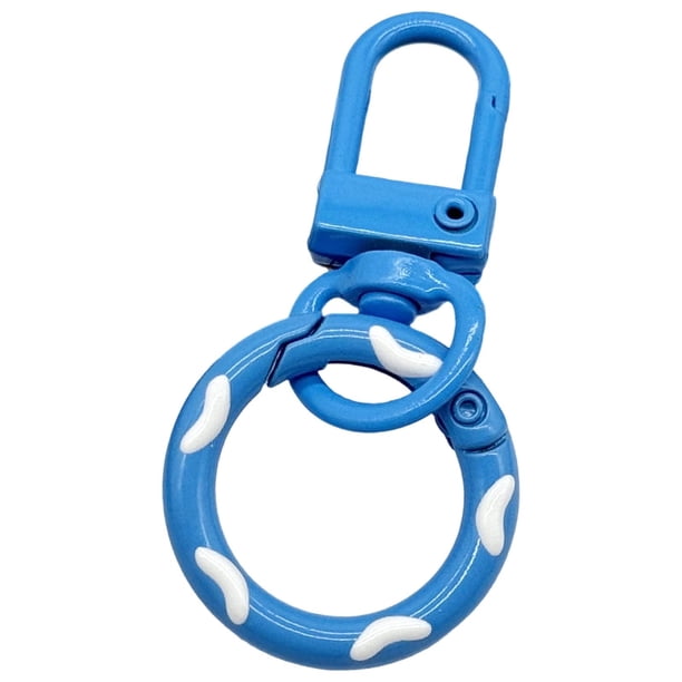 Llavero de donut | Gancho de resorte y pomo de puerta | Lindos dijes esmaltados para llaves y bolsos | Accesorio decorativo para niños y adultos | Paquete de 2