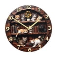 thumbnail image 2 of Reloj de pared colgante con diseño de gato, reloj decorativo de arte, ligero, funciona con pilas. SX3 30 cm, 2 of 9