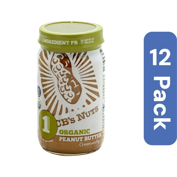 CBs Nuts Organic Creamunchy Peanut Butter 16 oz (Pack of 12)