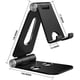 thumbnail image 4 of Soporte para teléfono, soporte para tableta, soporte para base compatible con teléfono móvil, accesorios, oficina, otros teléfonos inteligentes Aluminio - Negro, 4 of 7
