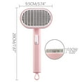 thumbnail image 2 of Pet Deshedding Brush - Automatic Hair Removal Massage Grooming Tool (Pink), 2 of 2