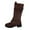 Brown, variant on Knee-High Boots for Women Combat Boots Winter Cold Weather Shoes for Outdoor Winter Adventures Cushioned Insole Slip On Water Resistant Booties