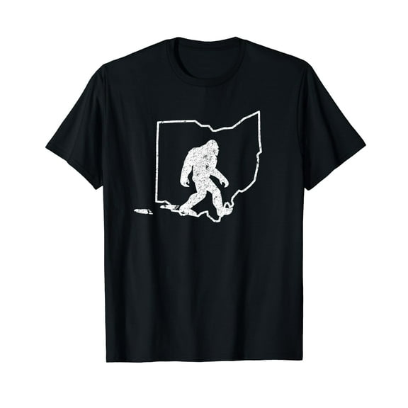 State of Ohio Vintage Pride Bigfoot Hunter T Shirt