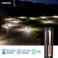thumbnail image 5 of LEONLITE 12-PACK 12V Low Voltage LED Landscape Light, 3W Walkway Lawn Lights with Aluminum Housing for Outdoor, Yard, Patio, IP65, 4000K Cool White, 50,000 Hours Lifespan, 5 of 7