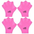 thumbnail image 7 of Uxcell 2 Pair Silicone Swimming Gloves Webbed Finger Frog Type Medium Gloves Pink, 7 of 7