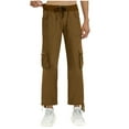 thumbnail image 4 of Kmdttou Women Wide Leg Pants With Pockets Loose Casual Pants Dressy Lightweight Baggy Cargo Pants For Hiking, 4 of 8