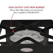 Gas ONE 200,000 BTU Propane Burner with Cover Single Burner Outdoor Burner Camp Stove Propane Gas
