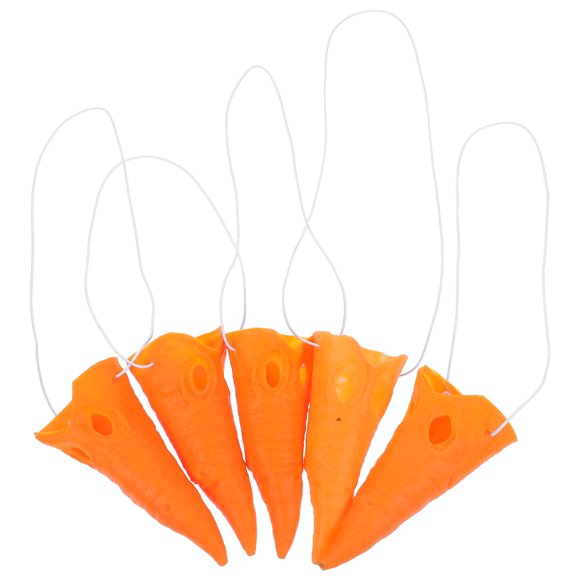 CIMAXIC Party 8pcs Carrot Nose Costume Prop Christmas Snowman Props Vinyl Carrot Cosplay Nose for Snowman Witch Clown Party Accessories,4.33"X1.97"X1.97"