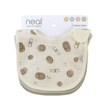 Neat Solutions 3 Pack Muslin Infant Unisex Bibs