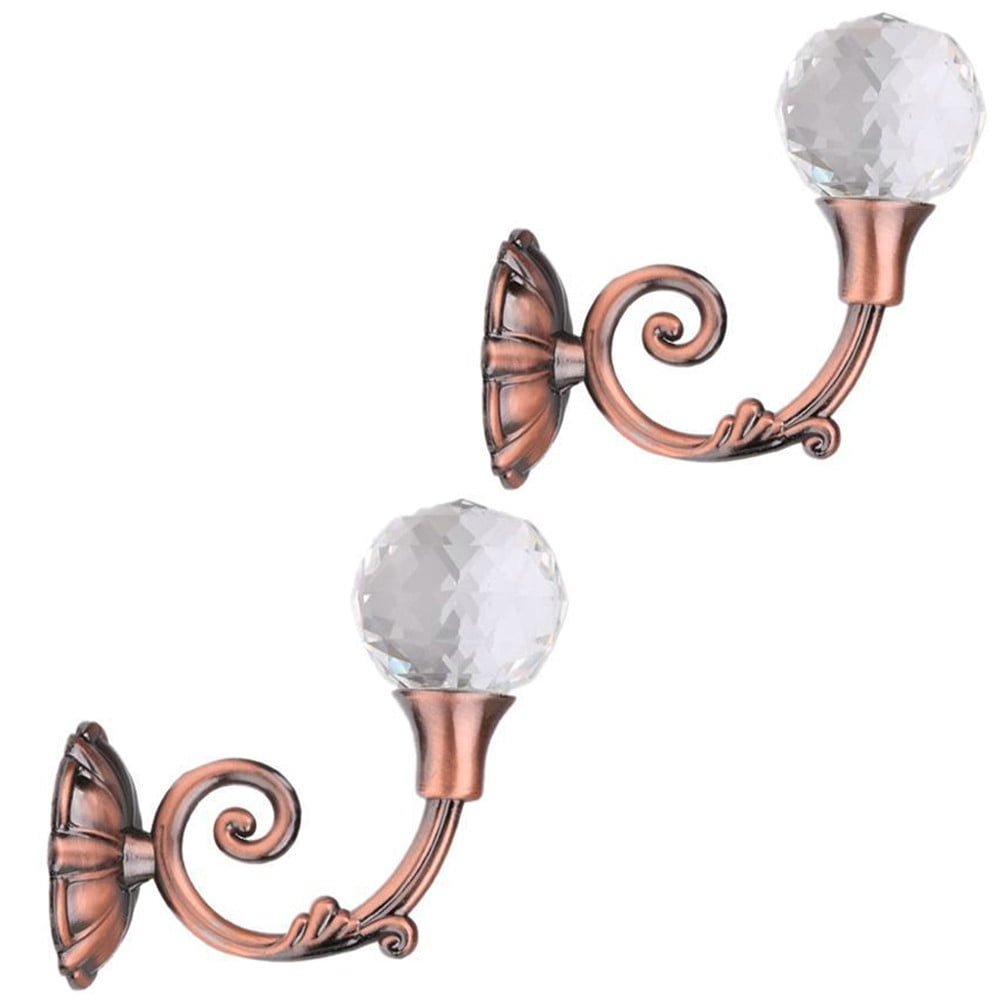 Details about   2x Metal Crystal Glass Curtain Holdback Wall Tie Backs Hooks Hanger Holder Decor 