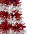 thumbnail image 4 of Northlight Pre-Lit Americana Tinsel Christmas Tree - 6' - Clear Lights, 4 of 7