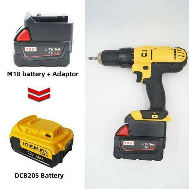 Milwaukee m18 battery adapter to dewalt hot sale