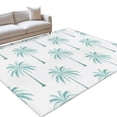 thumbnail image 2 of 5'x7' Area Rugs, Teal Geeen Palm Trees Indoor Outdoor Area Rug for Living Room Bedroom, Tropical Summer Beach Botanical Washable Bathroom Rugs Kitchen Floor Carpet Mats Home Decor Aesthetic, 2 of 8
