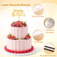 thumbnail image 3 of 4 Pack White Cake Boards, 10 Inch Round Cake Drum Base, 1/4 Inch Thick Smooth Edges Cake Cardboard for Birthday Wedding Party, 3 of 8