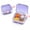 Purple-4 Grids, variant on Portable Daily Multi-Compartment Pill Organizer Design 4/7, Sealing Ring Soft Carry Loop Keep Tablets Organized ,Supplements Daily Medications, Purse Backpack Office