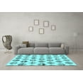 thumbnail image 3 of Ahgly Company Indoor Square Solid Light Blue Modern Area Rugs, 5' Square, 3 of 4