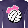 thumbnail image 3 of Inktastic Volleyball with Pink Bow Long Sleeve T-Shirt, 3 of 4